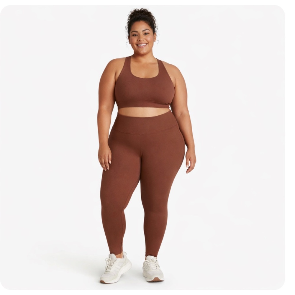 GIRLFRIEND COLLECTIVE Rib Paloma Racerback Bra Rye 5XL - Picture 2 of 8